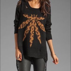 UNIF Leopard Weed Sweater